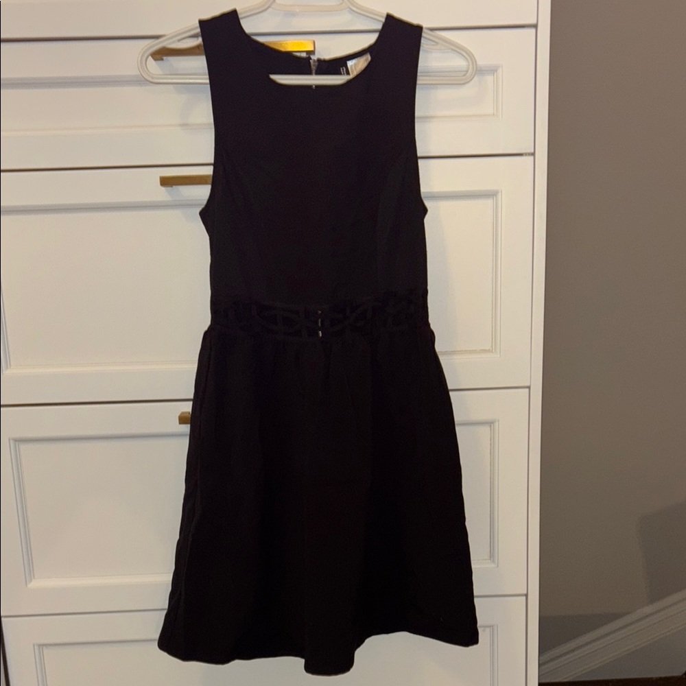 Divided Black A-Line Cocktail Dress